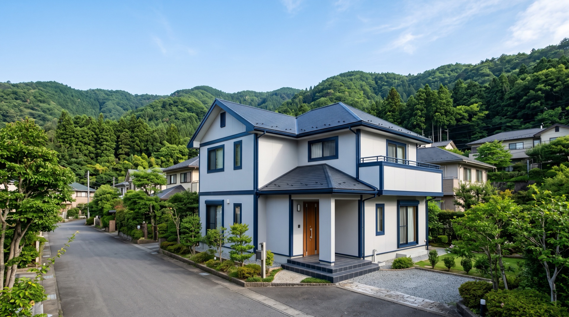 塗り替えを終えた住宅